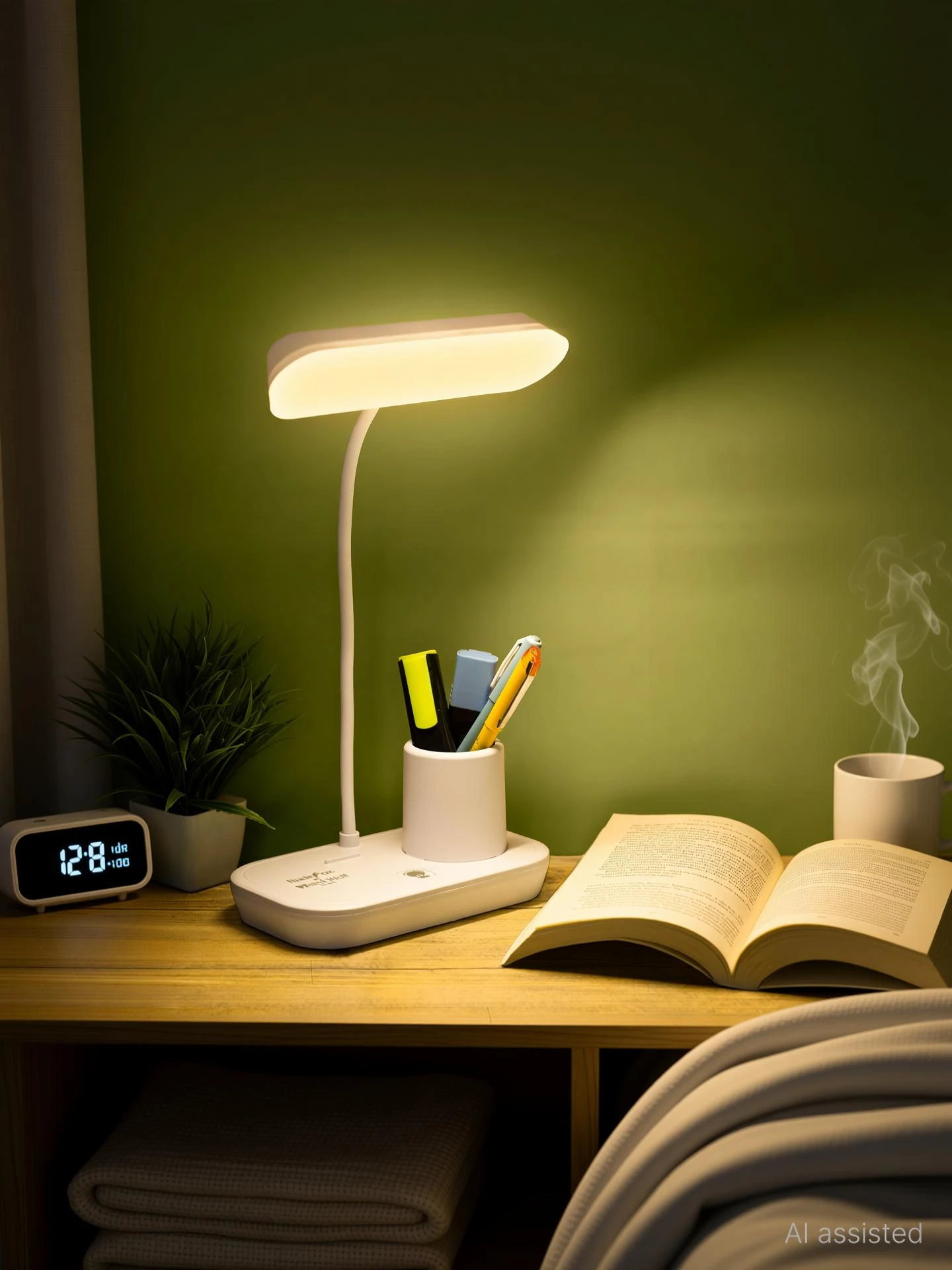 LED Desk Lamp with Adjustable Brightness