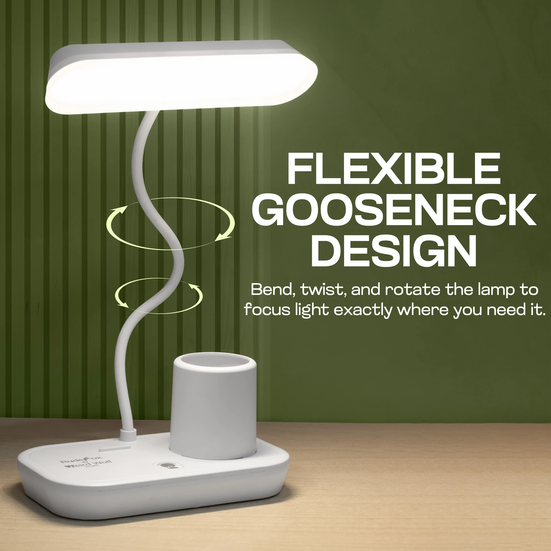 LED Desk Lamp with Adjustable Brightness